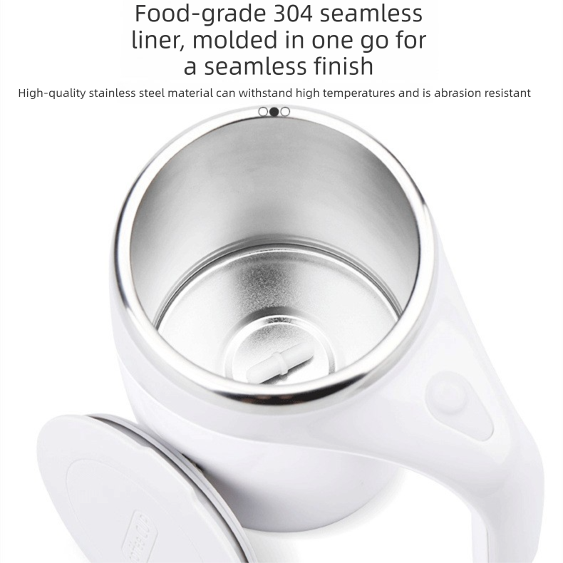 Rechargeable Automatic Self Stirring Mug USB Magnetic Mixing Cup 304 Stainless Steel Electric Coffee Tumbler for Travel Office Coffee